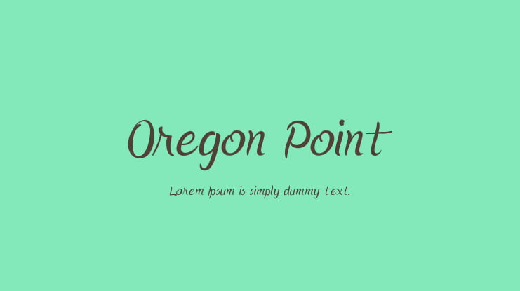 Oregon Point Font