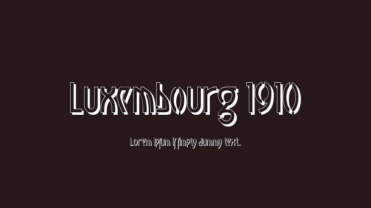 Luxembourg 1910 Font Family