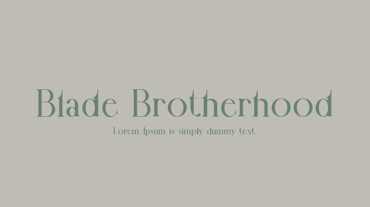 Blade Brotherhood Font