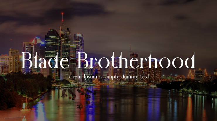 Blade Brotherhood Font