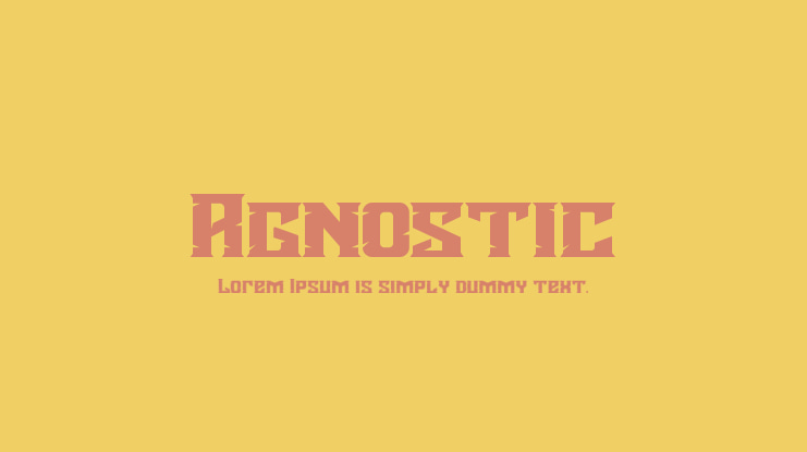 Agnostic Font Family