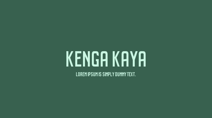 Kenga Kaya Font Family