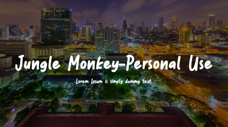 Jungle Monkey-Personal Use Font