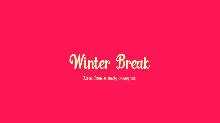 Winter Break Font