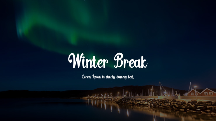 Winter Break Font