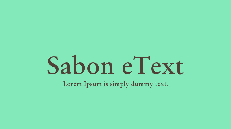 Sabon eText Font Family