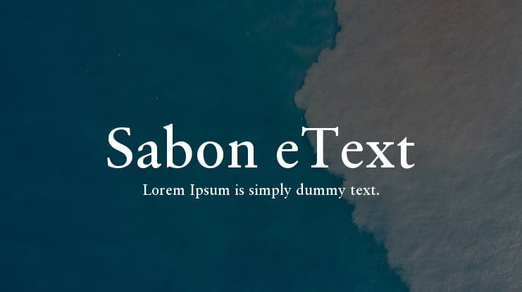 Sabon eText Font Family