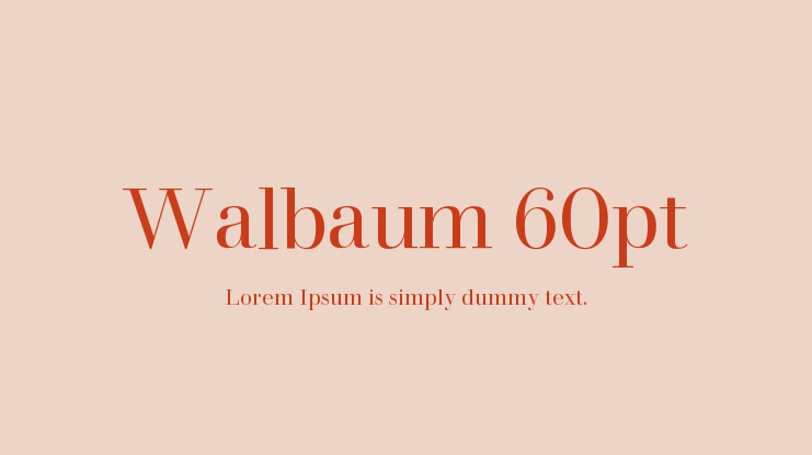 Walbaum 60pt Font Family