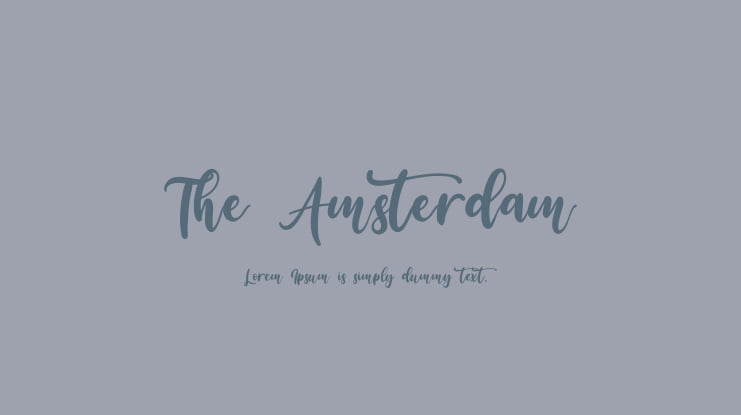 The Amsterdam Font Family