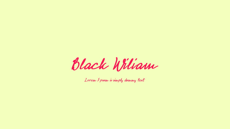 Black Wiliam Font