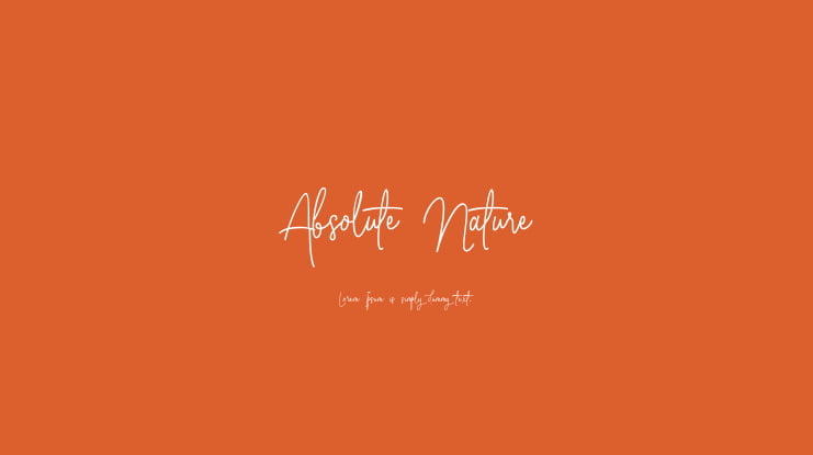 Absolute Nature Font