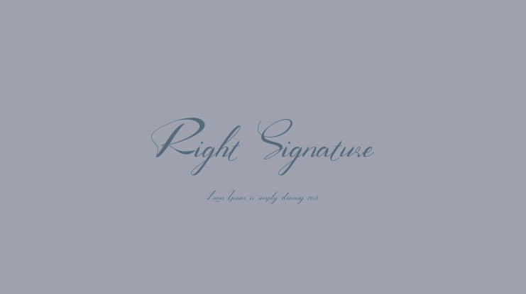 Right Signature Font