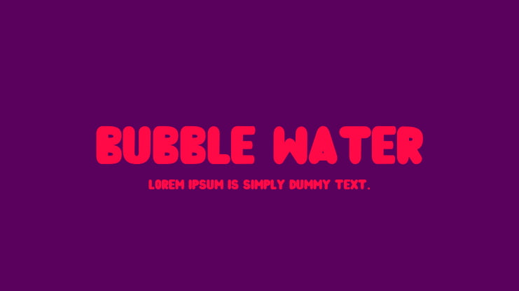 Bubble Water Font