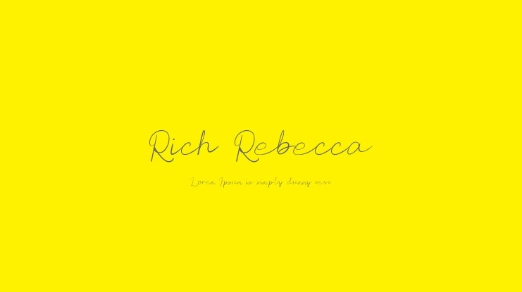 Rich Rebecca Font
