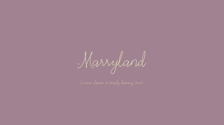 Marryland Font