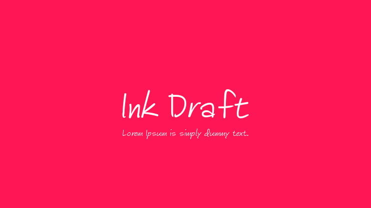 Ink Draft Font