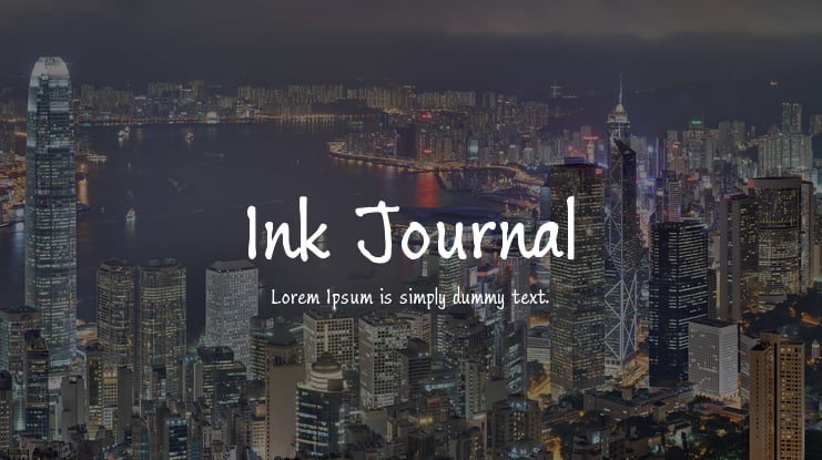 Ink Journal Font