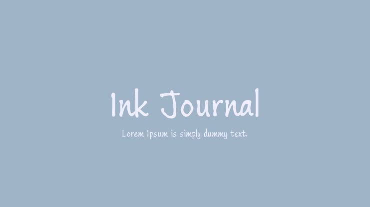 Ink Journal Font