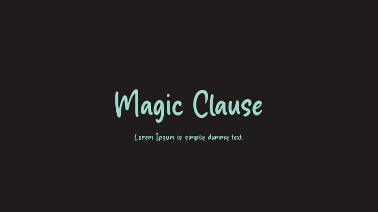 Magic Clause Font