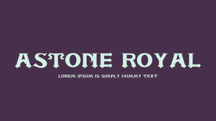 ASTONE ROYAL Font