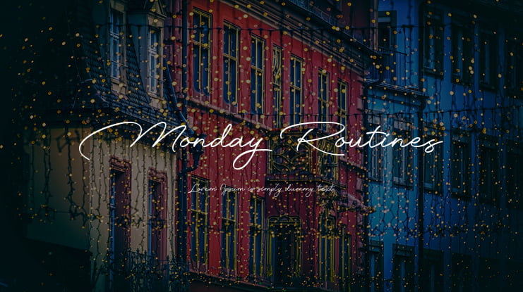 Monday Routines Font
