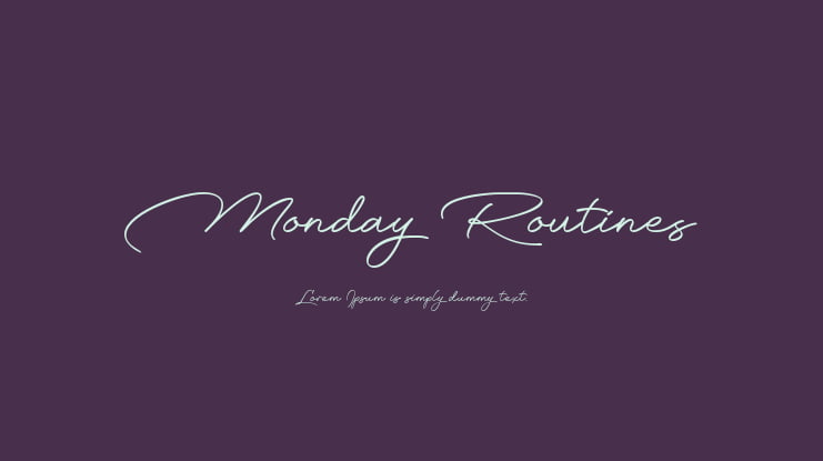 Monday Routines Font