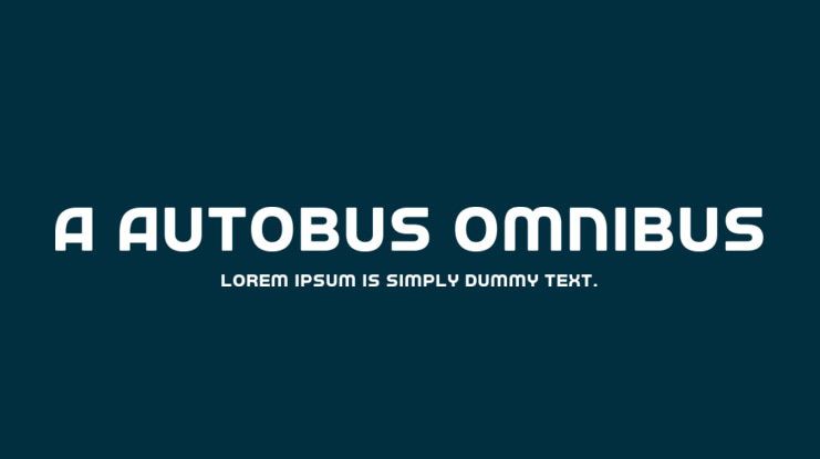a Autobus Omnibus Font