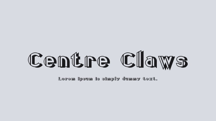 Centre Claws Font Family