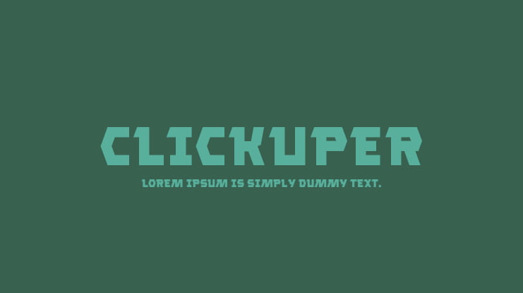 Clickuper Font