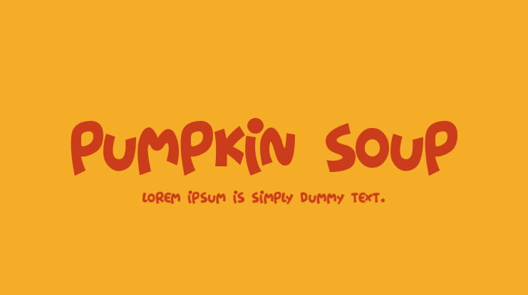 Pumpkin Soup Font Family