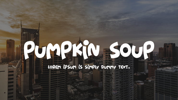 Pumpkin Soup Font Family