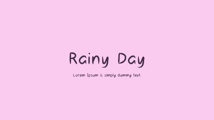 Rainy Day Font