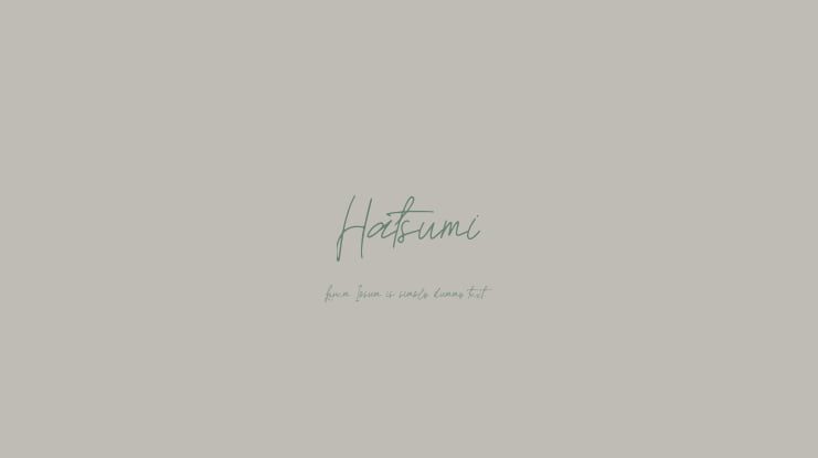 Hatsumi Font