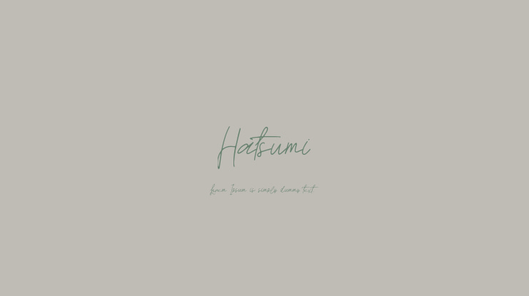 Hatsumi Font