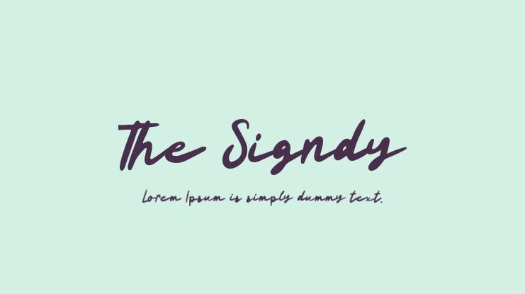 The Signdy Font