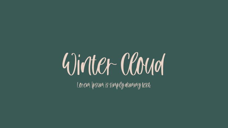 Winter Cloud Font