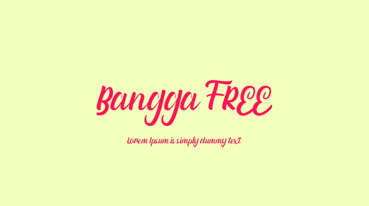 Bangga FREE Font
