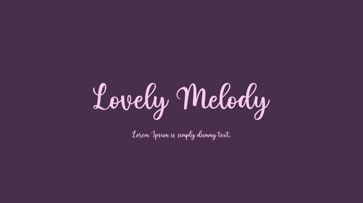 Lovely Melody Font