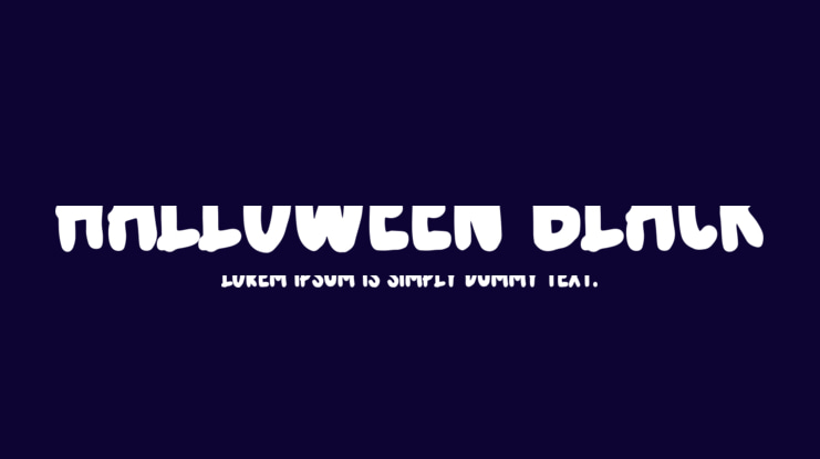 halloween black Font Family