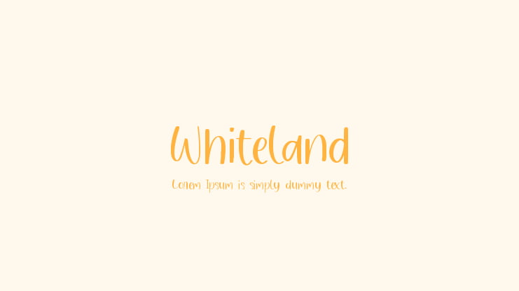 Whiteland Font