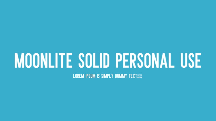 Moonlite Solid Personal Use Font