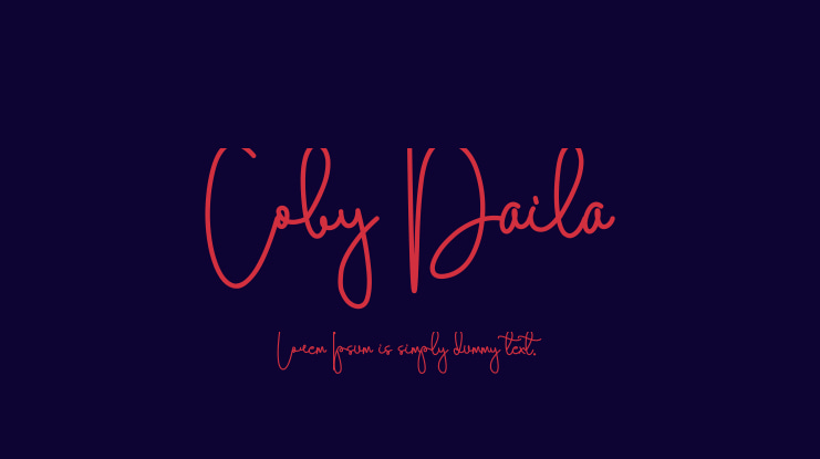 Coby Daila Font