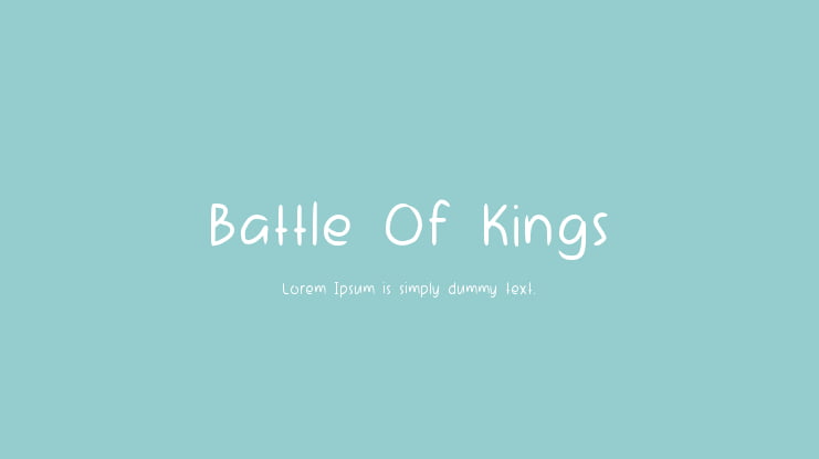 Battle Of Kings Font