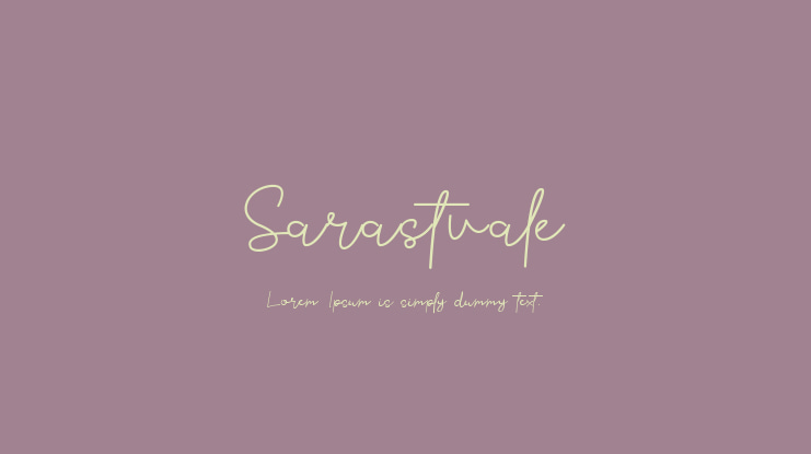 Sarastvale Font