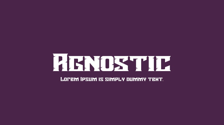 Agnostic Font Family