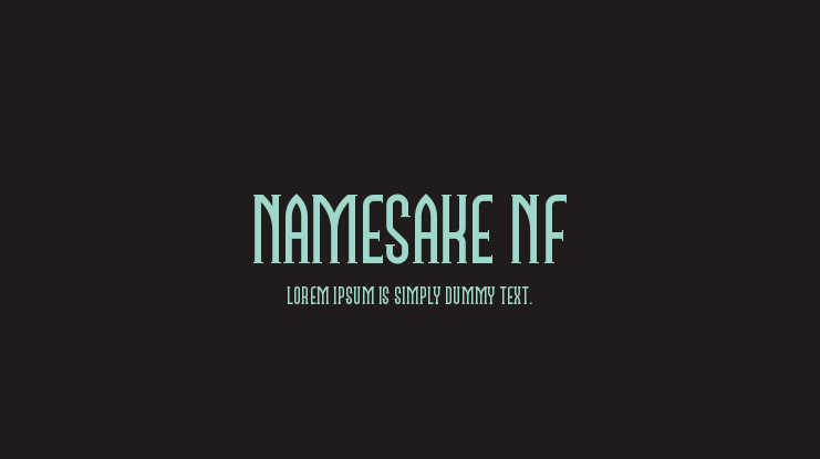 Namesake NF Font