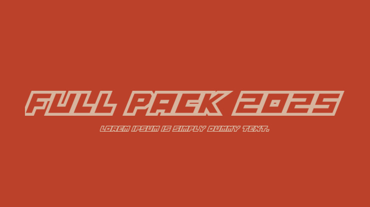 Full Pack 2025 Font