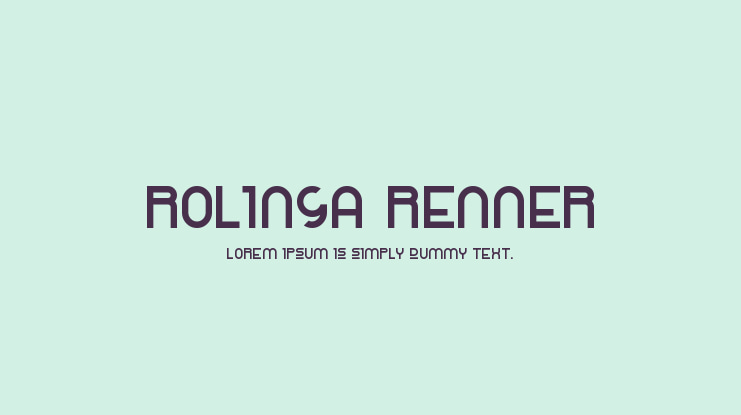 Rolinga Renner Font