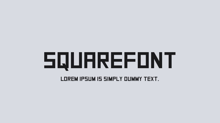 SquareFont Font Family