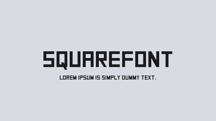 SquareFont Font Family